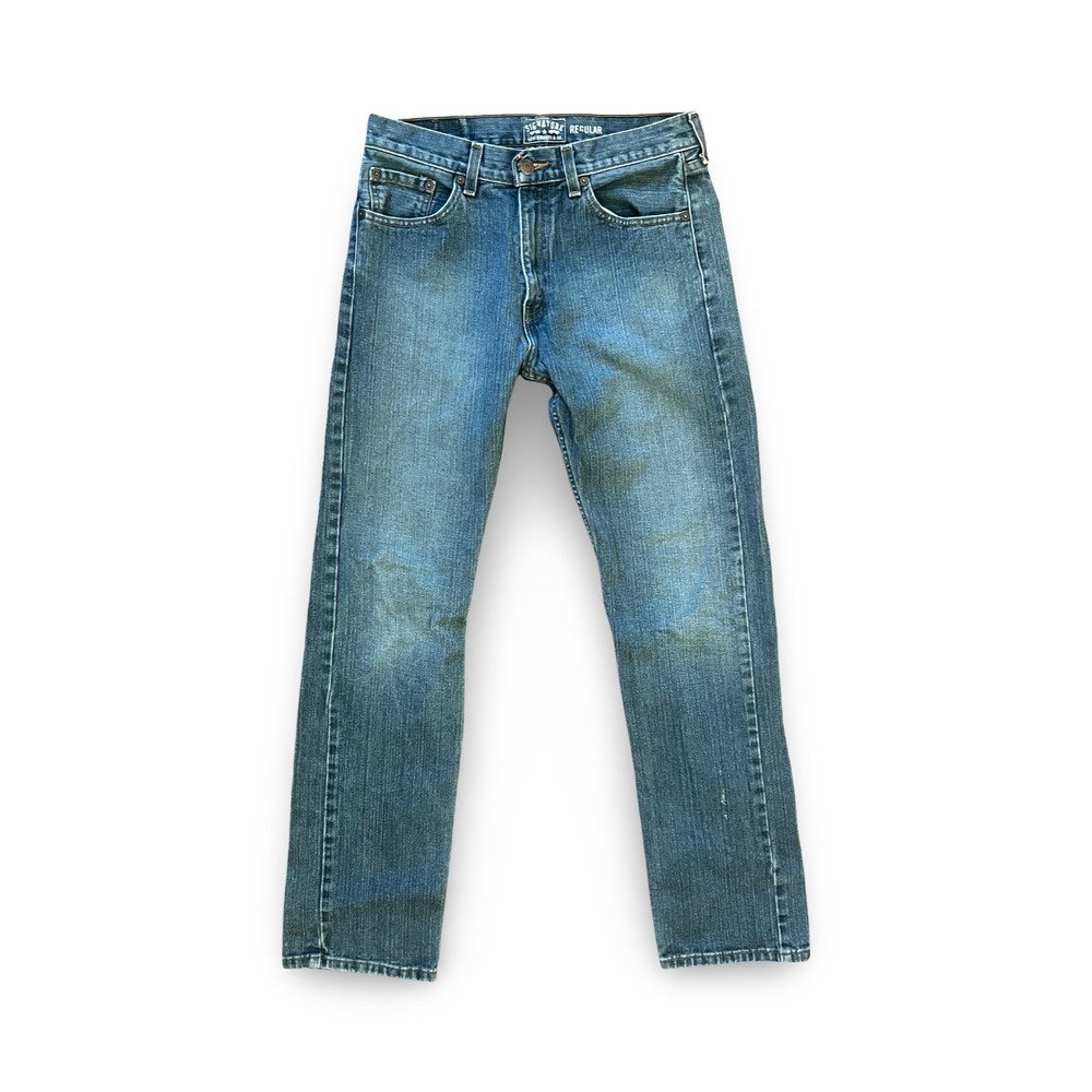 Signature Levis Regular Jeans Men's 30x32 Dark Blue Relaxed Straight 90S Y2K